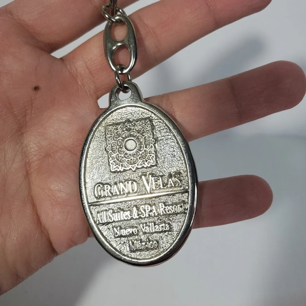 Grand Velas All Suites & Spa Resort Nuevo Vallarta Mexico Metal Oval Keychain